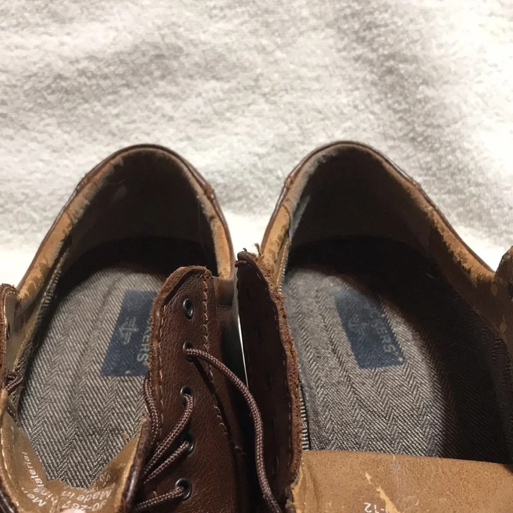 DOCKERS Men’s Brown Leather w/Derby Style Open Lacing System Dress Shoes—Sz 9.5M